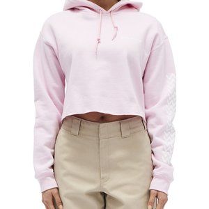 Dickies Girl Juniors' Cropped Hoodie Pink Small
